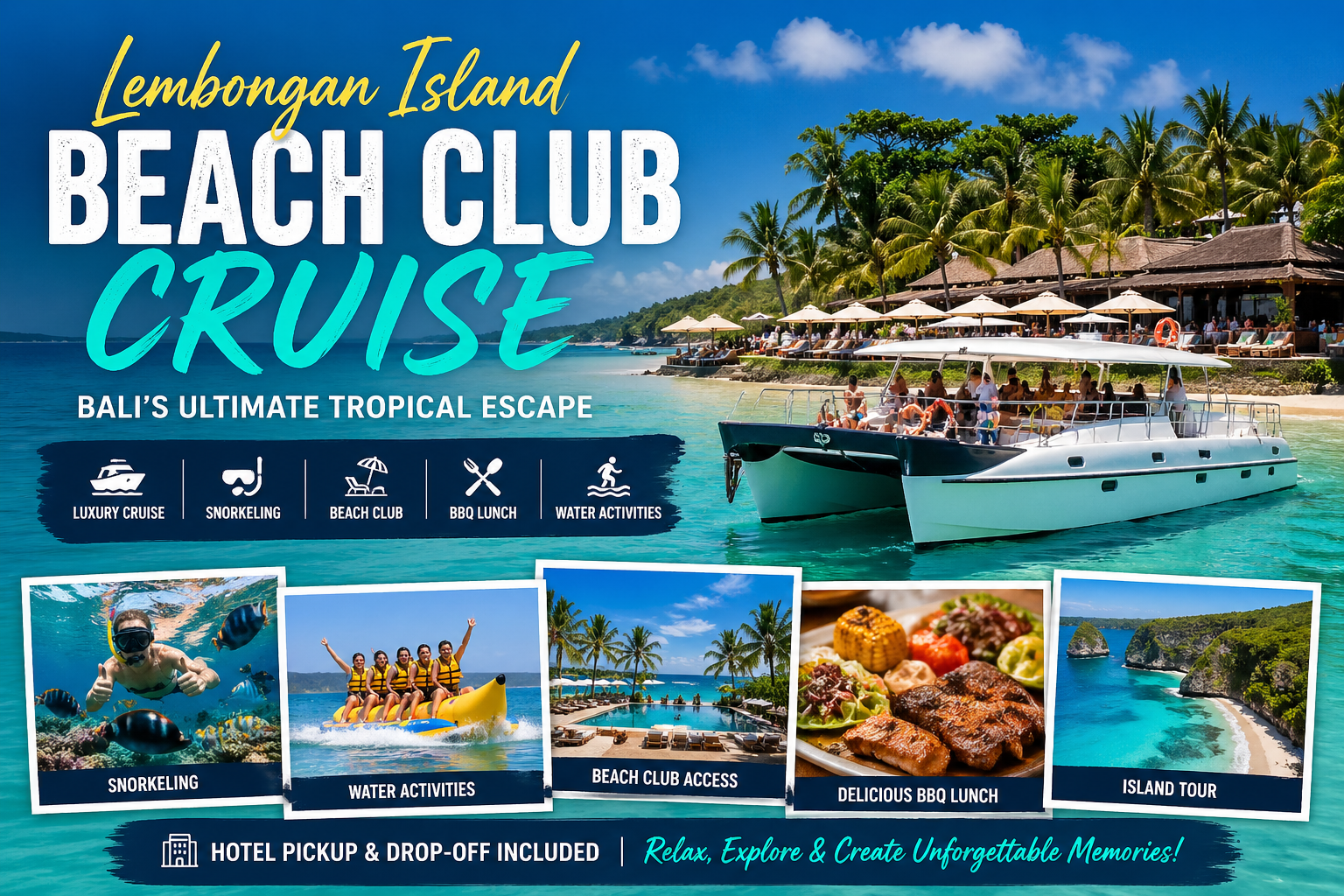 Lembongan Island Beach Club Cruise Bali: Luxury Day Trip & Island Adventure