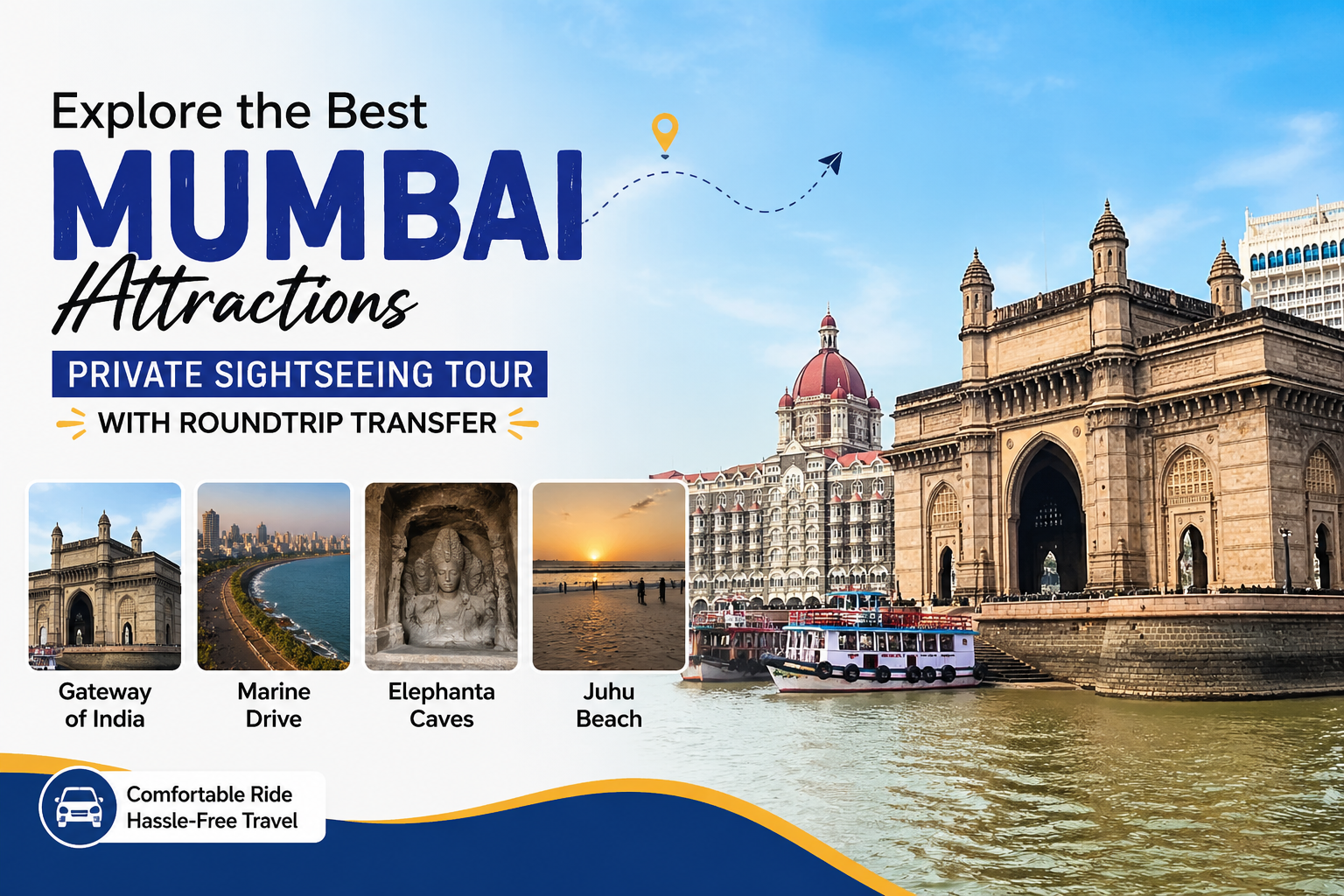 Mumbai Private Sightseeing Tour with Roundtrip Transfer | Explore Top Attractions